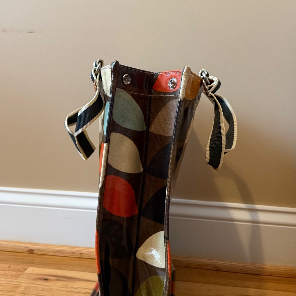 Orla Kiely Brown and Multi Stem Tote - Picture 3 of 7